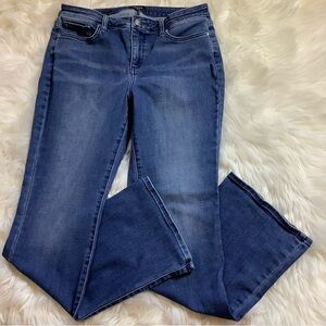 NYDJ Womens Size 10 (33 X 31.5) Dark Blue Wash 'Barbara Bootcut' Stretchy Jeans